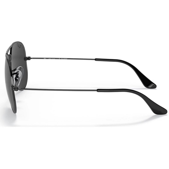NEW Ray-Ban POLARIZED Black Metal Aviator Sunglasses For Men For Women (RB3025) - Picture 4 of 9